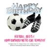 Anniversary House Football Cake Decorations, Football Cake Topper, Football Birthday Decorations, Cake Decorations for Men, Football, Boots & Silver Happy Birthday Motto, Pack of 4, BU040 view 3