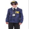 Fun Costumes Kid's FBI Costume, Navy Federal Agent Jacket, Child Investigator Outfit For Halloween & Play Pretend - X-Large - Blue view 1