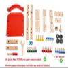 Wooden Nuts and Bolts Set - Construction Work Bench Chair - Wooden Construction Kits for Kids - Compatible with TOWO Nuts Bolts Set view 2