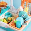 CUTE STONE Play Kitchen Sink Toys with Upgraded Real Faucet, Play Cooking Stove, Cookware Pot and Pan,Play Food, Color Changing Dishes Accessories for Boys Girls Toddlers view 4