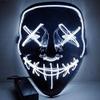 LED Glow Mask Halloween Light Up Mask EL Wire Scary Mask for Halloween Festival Party Festival Cosplay (White) view 1