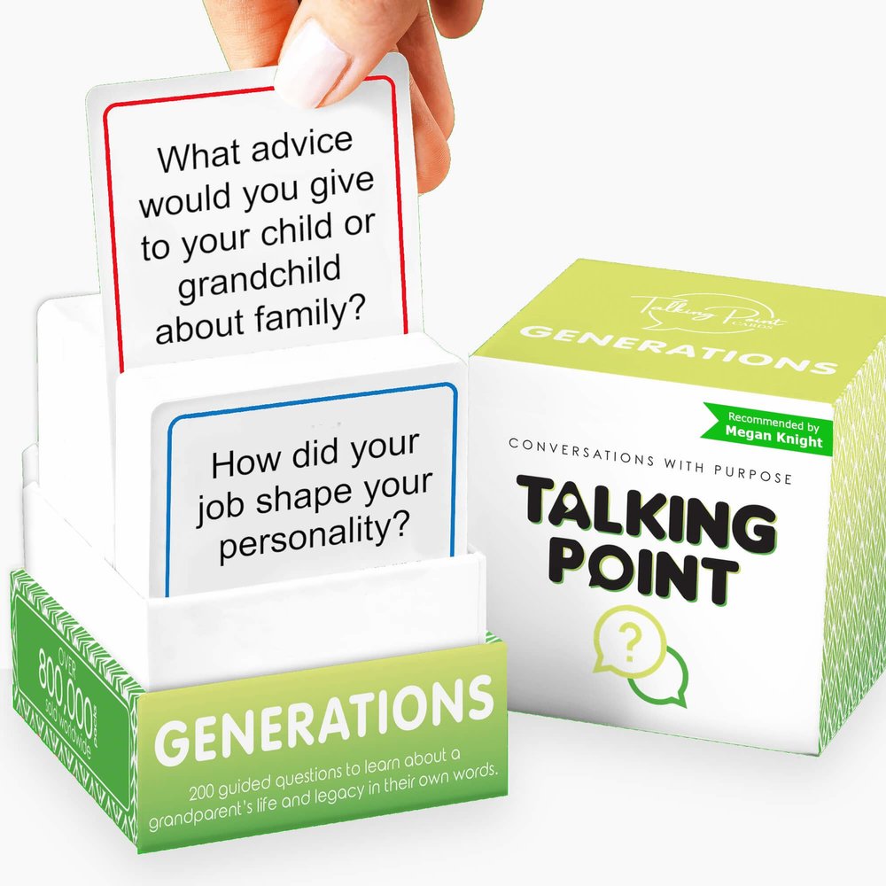 200 Generations Conversation Cards - Deep, Fun & Reflective Questions to Spark Connection - Perfect for Kids, Parents & Grandparents to Share Stories, Bond, and Create Lasting Memories Together