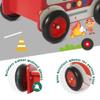 Labebe Wooden Baby Push Walker - Learning Toy for Toddlers 1-3 Year Old Boys and Girls, Fire Truck With Wheels view 4