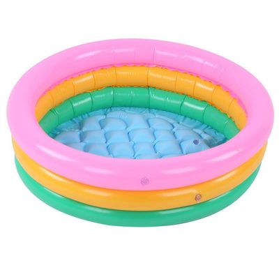 Water Pool in Summer Children Soft Inflatable Swimming Pool Shape Bright Color Baby Basin Pool (L)