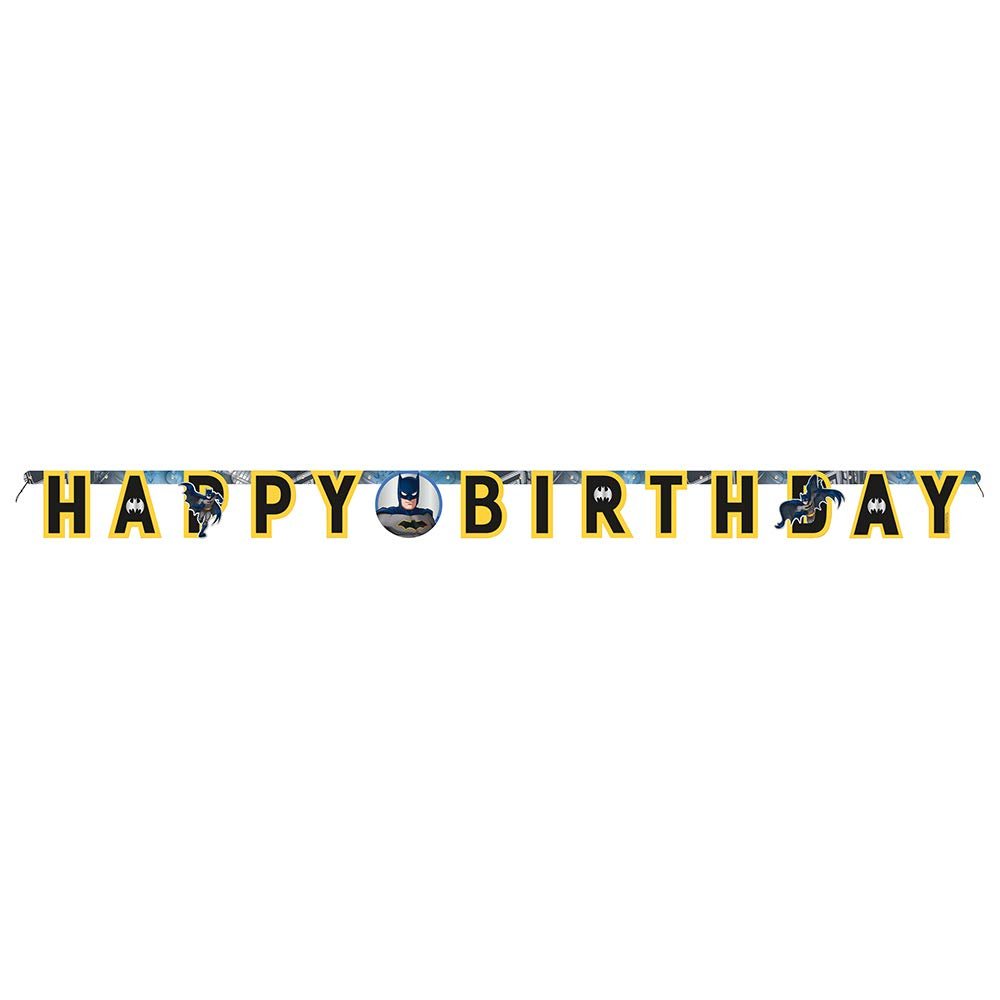 Batman Large Jointed Party Banner (1 Pc) - Dynamic & Eye-Catching Design, Perfect for Superhero-Themed Celebrations