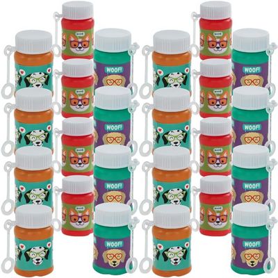 Dog Party Mini Bubble Bottles - Toys - 24 Pieces