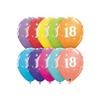 18th Birthday Sparkle 11"" Latex Balloon Assortment - Party Decor - 6 Pieces view 1