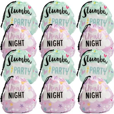 Fun Express Slumber Party Favor Bags - Party Supplies - 12 Pieces