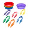 Fun Express - Plastic TWEEZER and Sorting Tray Set Counting and Sorting Toy for Toddlers - Early Math and Fine Motor Skills Tray for DIY Projects, Painting, Beads view 1