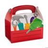 Fun Express Little Handyman Toolbox Treat Box - Party Supplies - 12 Pieces - Red view 1