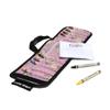 Urban Infant Kids Crayon Travel Case Carrier  Comes With Set of 10 Non-Toxic Crayons and Draw Booklet  Toddler Activity  Easy Wallet-Style Close and Clipping Handles - Llamas view 1