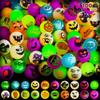 JOYIN 100 PCS Halloween Glow in The Dark Bouncing Balls, 20 Designs Halloween Theme Glowing Bouncy Balls for Halloween Party Supplies, Party Favors, Trick or Treating Goodies view 1