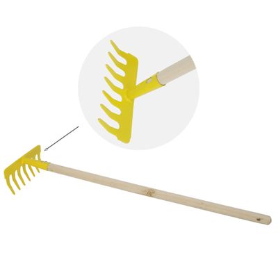 FixtureDisplays Kids Garden Tool 7-Tooth-RAKE 28" Long Toy Reduced Size 15210-7-Tooth-Rake