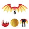 Himine Children's Cartoon Dragon Mask Wings set Children's day Halloween Christmas Party Performance Props (Wing) view 2