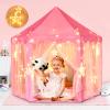 wilwolfer Princess Tent for Girls with Large Star Lights, Kids Play Tent Large Space Playhouse for Children Indoor Games, Gift Toy for Kids Girls & Boys view 1