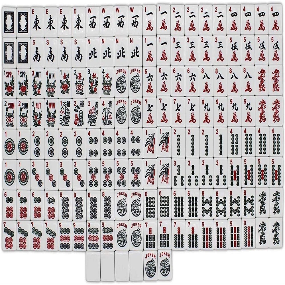 C&H Solutions Western Style,American Mahjong Tiles Only - The Classic (A Type), Set of 166 Pcs