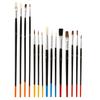 Idena 60109 - Brush Set, 15 Pieces, Various Types, Bristle Brush, Round Brush and Watercolour Brush view 2