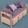 Sofa couch dolls house wooden Furniture 1:6 scale 12 inch dolls for Barbie Blythe living room Accessories Role-playing game collectible miniature view 1