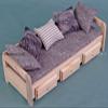 Sofa couch dolls house wooden Furniture 1:6 scale 12 inch dolls for Barbie Blythe living room Accessories Role-playing game collectible miniature view 2