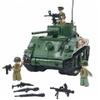 General Jim's 726-Piece M4A1 Sherman Tank Building Block Set - Detailed World War II Model with Rotating Turret, Printed Instructions, Compatible with Major Brands view 1