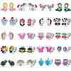 20 Pairs Clip on Earrings - Cute Animal Clip on kids Earrings Pack - Colorful Flower Clip-on Earrings Set for girls -Clip Earrings for Birthday Gift(#1) view 1