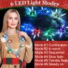 4 Pack Light up New Years Necklace, 6 Lighting Modes, New Years Eve Party Supplies, Tinsel Garland Light Christmas Necklace, 3D Bulbs Star LED Necklace New Years Eve Accessories Holiday Party Favors view 3