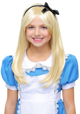 Fun Costumes Deluxe Alice Child Wig - Standard - Yellow