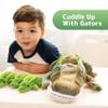 PREXTEX Stuffed Alligator Toy with 3 Baby Alligators - Alligator Plush Mommy with 3 Zippered Babies, Ideal Stuffed Animal for Boy or Girl Playtime - 3-5 Years view 2