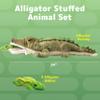 PREXTEX Stuffed Alligator Toy with 3 Baby Alligators - Alligator Plush Mommy with 3 Zippered Babies, Ideal Stuffed Animal for Boy or Girl Playtime - 3-5 Years view 3