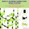 Marble Genius Marble Run Space Elevator Set - 150 Pieces, Ages 4+ - Glow-in-The-Dark Marble Track with Electric Elevator, Lights & Space Sounds - Race Track Kit view 3