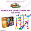 Marble Genius Marble Run Glow Starter Set - 115 Pieces, Multicolor, Ages 4+ - Race Track & STEM Building Set with Light-Up Bricks for Kids 4-8 view 2