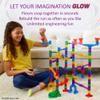 Marble Genius Marble Run Glow Starter Set - 115 Pieces, Multicolor, Ages 4+ - Race Track & STEM Building Set with Light-Up Bricks for Kids 4-8 view 4