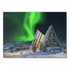 Lais Puzzle Eismeerkathedrale Troms Norwegen mit Nordlicht 1000 Teile view 2