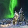 Lais Puzzle Eismeerkathedrale Troms Norwegen mit Nordlicht 1000 Teile view 3