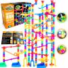 Marble Genius Marble Run Race Track - 300-Piece Multicolor Glow Extreme Set - STEM Building Toy & Marble Race Set for Kids Ages 4+ view 1