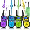 Wishouse Walkie Talkies for Kids Adults Rechargeable Long Range 4 Pack with 2 USB Chargers 12 Batteries,Family Walky Talky,Outdoor Camping Games Indoor Toys Birthday Xmas Gift for Boys Girls Children view 1