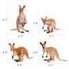 4PCS Safari Animal Figurines, Cake Topper, Toy Animals for Kids with Kangaroos view 2