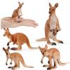 4PCS Safari Animal Figurines, Cake Topper, Toy Animals for Kids with Kangaroos view 4