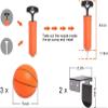 Large Indoor Mini Basketball Hoop Set for Kids and Adult 24 X 16 Inch Board Family Games for Home and Office Door & Wall with 3 Balls and Complete Accessories, Basketball Toy Gift for Boys Girls Teens view 4