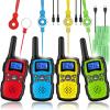 Wishouse Walkie Talkies for Kids Rechargeable Long Range, Xmas Birthday Gift for Boys Girls 4 5 6 7 8 9 10 Year Old, Hiking Camping Gear Games Toys Ideas with Flashlight, VOX, Easy to Use, 4 Pack view 1
