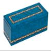 Bello Collezioni - Piazza Di Spagna Luxury Double Six White Professional Jumbo Size Tournament Dominoes Set with Spinners from Italy in a Blue Briarwood Case view 2