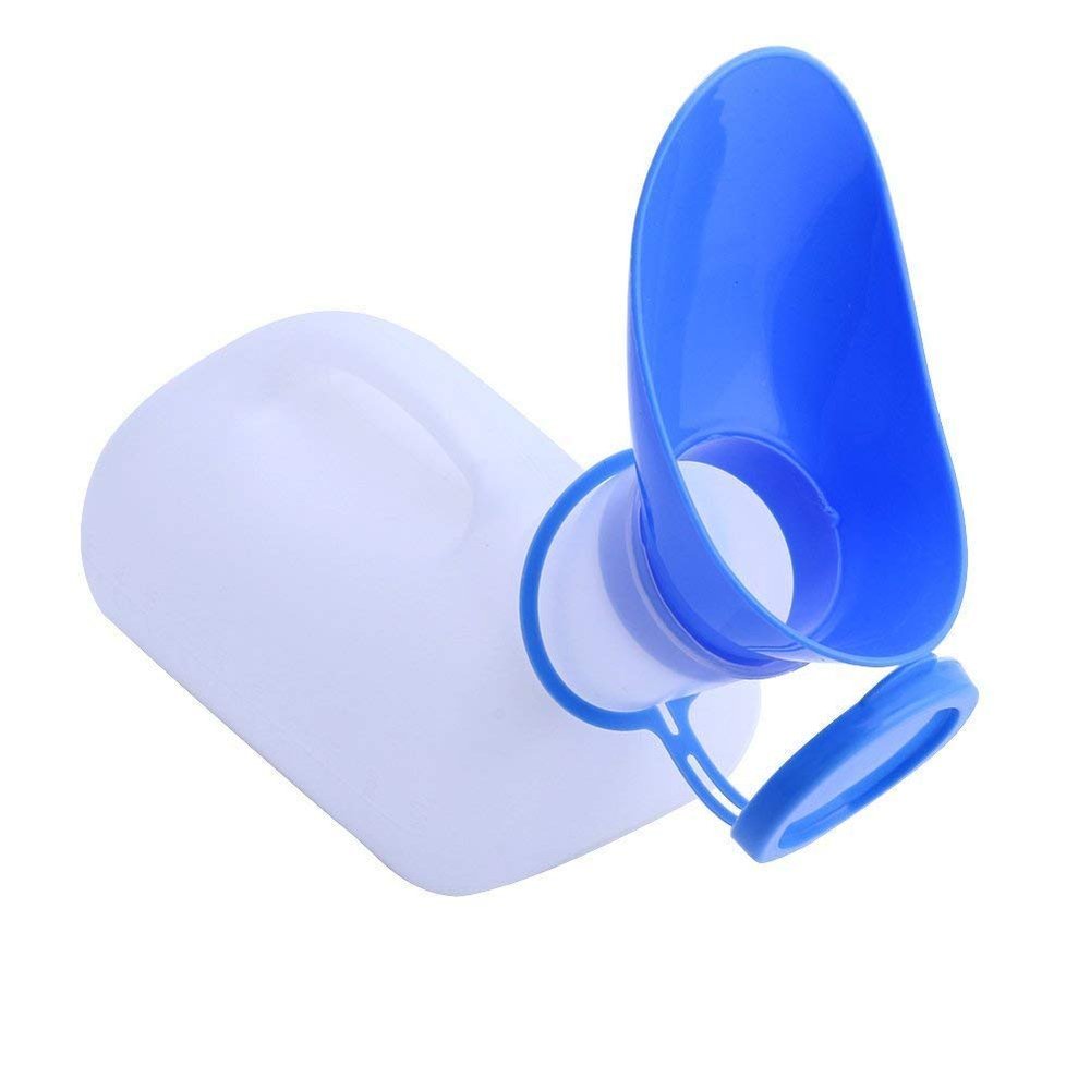 1000 ML Unisex Urinal Bottle with Lid Portable Travel Potty Emergency Pee Bottle for Hospital Travel Car Emergency