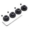 4pcs 48P Pinion Gear 3.175mm Set Hardened 24T 25T 26T 27T 48DP Pitch Gears RC Upgrade Part with Screwdriver view 1
