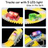 FancyWhoop Tracks Cars Replacement Only - Light Up Magic Cars for Tracks Compatible with Glow in The Dark Toy Cars with 5 LED Flashing Lights for Most Race Tracks Only Toy Car Accessories (4 Pack) view 2