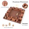 Shut The Box Game Wooden 4 Player, Classic Board Game for Kids & Adults, Educational Math Learning Toy, Table Dice Game for The Party Family or Bar - 12 Inch with 8 Dice view 2