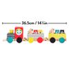 Petit Collage Animal Friends Wooden Pull Along Train  Colorful Wooden Toy Made with Sustainable Wood, Active Toy Promotes Development of Fundamental Skills, Makes a Great Gift for Toddlers view 4