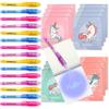 BONNYCO Invisible Ink Pen and Notebook Pack 16, Unicorn Party Favors for Kids. Magic Spy Pen Goodie Bags Stuffers for Kids, Unicorn Birthday Party Supplies. Goody Bag Stuffers, Return Gifts Prizes view 1