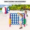 GLACER Giant 4-in-A-Row, Jumbo 4-to-Score Giant Game Set Backyard Games for Kids & Adults, 3.5FT Tall Indoor & Outdoor Connect-All-4 Game Set with 42 Jumbo Rings & Quick-Release Slider view 4