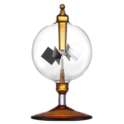 Yiluren Solar Crookes Radiometer Glass Windmill Handmade for Party Home Decoration Gift Orange S