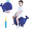 iPlay, iLearn Bouncy Pals Kids Whale Hopper Ball, Ride on Hopping Toy, Inflatable Plush Bouncing Animal W/Pump, Indoor Outdoor Riding Jumping Gift for 18 Month 2 3 4 5 Year Old Toddler Boy Girl Child view 1